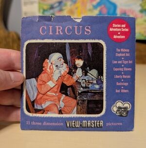 Vintage 1950s View Master - Circus Reels In Original Package - 3 Reels